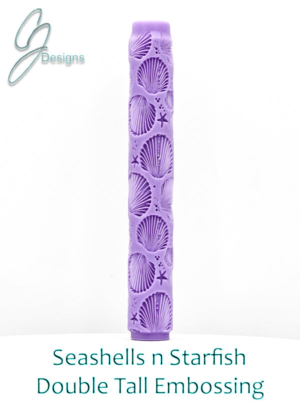 Seashells n Starfish Intricate Detail Texture Roller