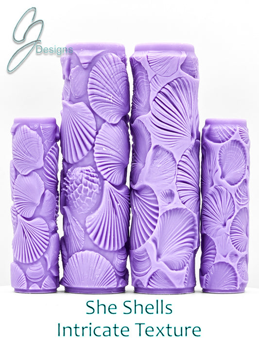 She Shells Intricate Detail Texture Roller