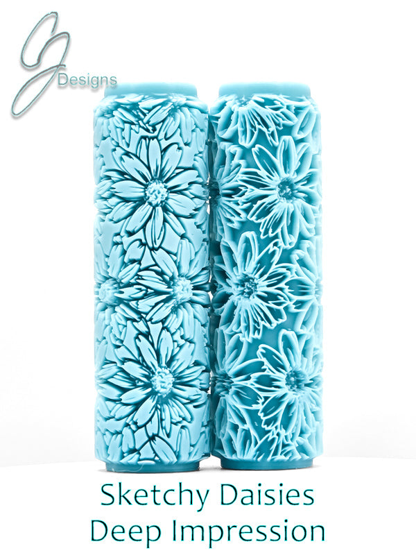 Sketchy Daisies Deep Impression Texture Rollers