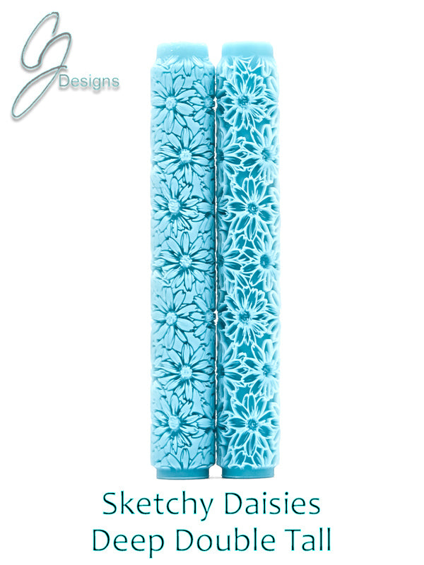 Sketchy Daisies Deep Impression Texture Rollers