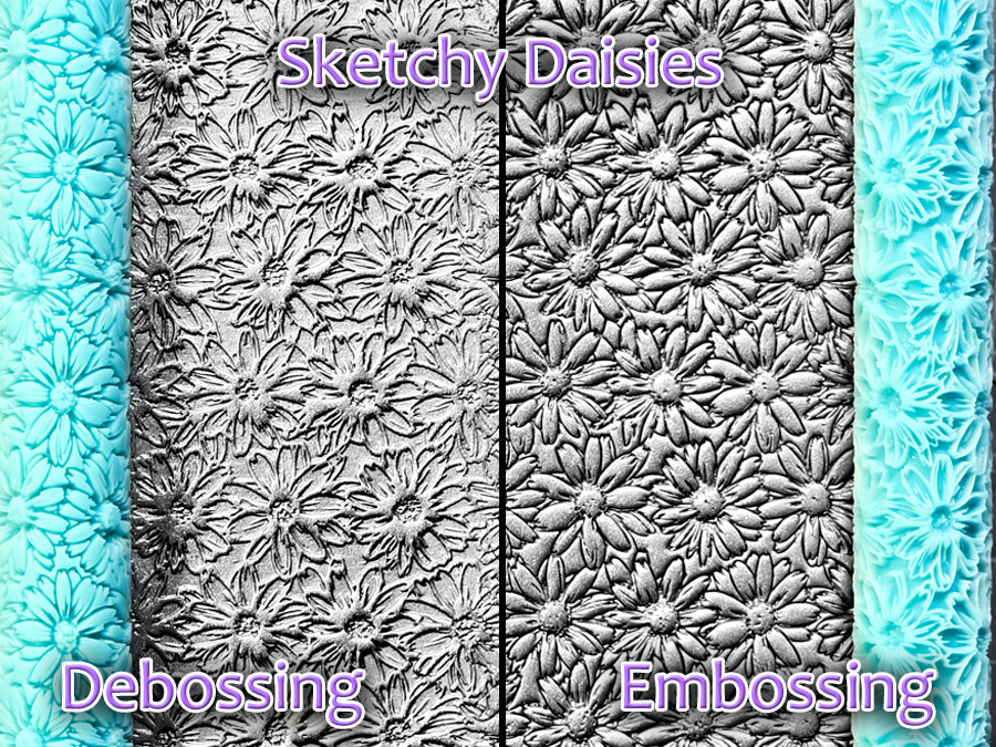 Sketchy Daisies Deep Impression Texture Rollers