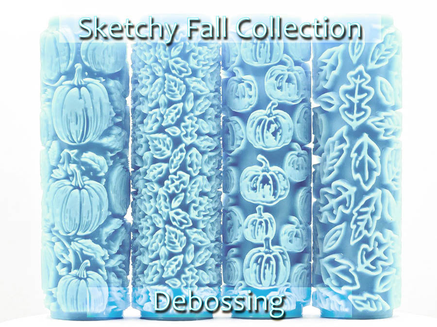 Sketchy Fall Collection Deep Impression Texture Rollers