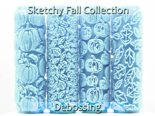 Sketchy Fall Collection Deep Impression Texture Rollers