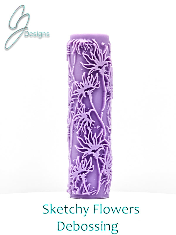 Sketchy Flowers Intricate Detail Texture Roller
