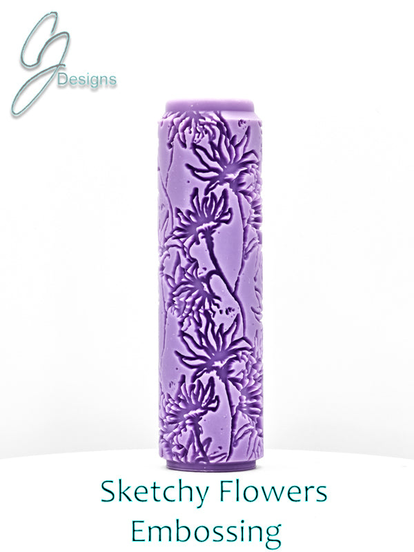 Sketchy Flowers Intricate Detail Texture Roller