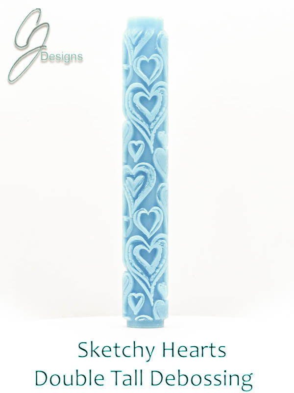 Sketchy Hearts Deep Impression Texture Rollers