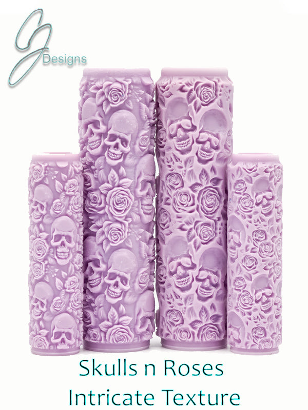 Skulls n Roses Intricate Detail Texture Roller