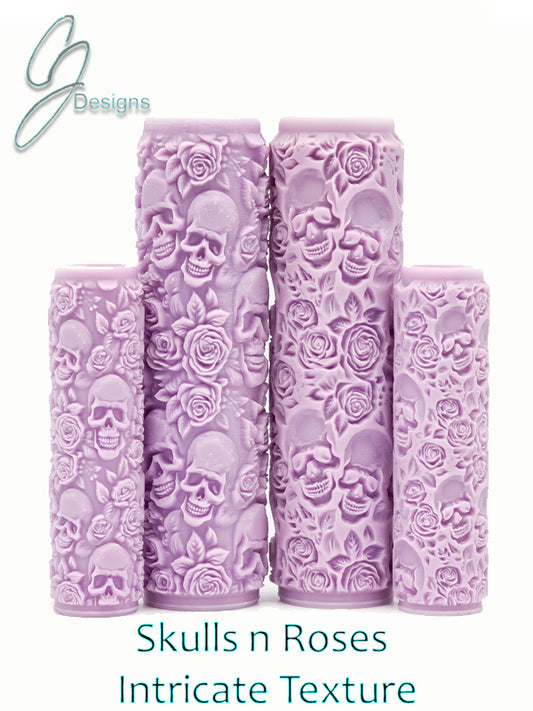 Skulls n Roses Intricate Detail Texture Roller