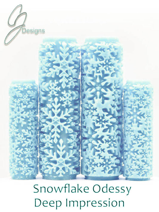 Snowflake Odessy Deep Impression Texture Roller with