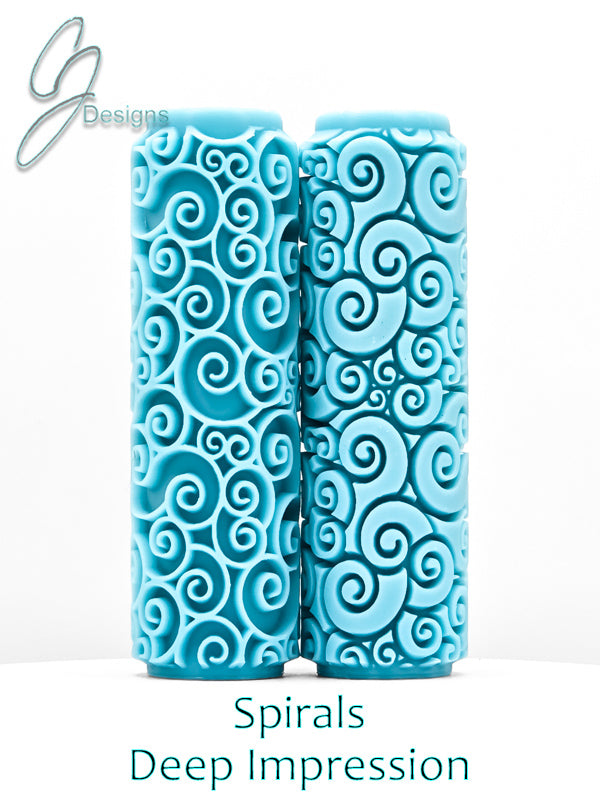 Spirals Deep Impression Texture Rollers