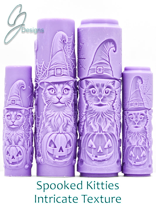 Spooked Kitties Intricate Detail Texture Roller