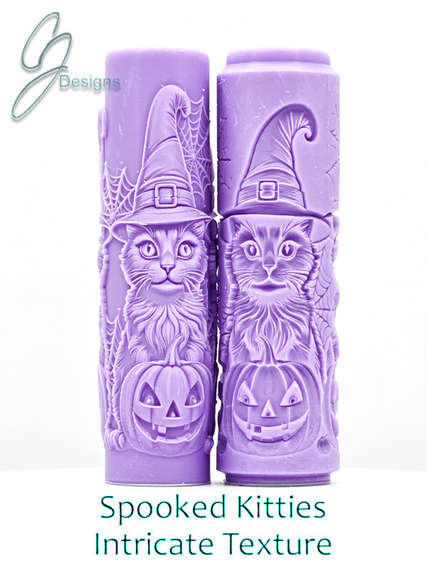 Spooked Kitties Intricate Detail Texture Roller