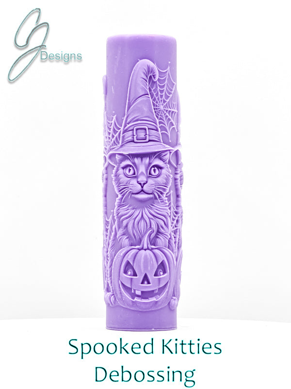 Spooked Kitties Intricate Detail Texture Roller