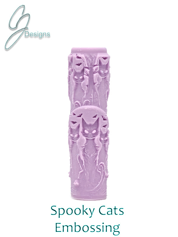 Spooky Cats Halloween Collection Intricate Detail Texture Roller