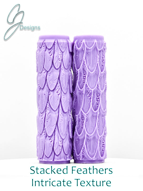 Stacked Feathers Intricate Detail Texture Roller