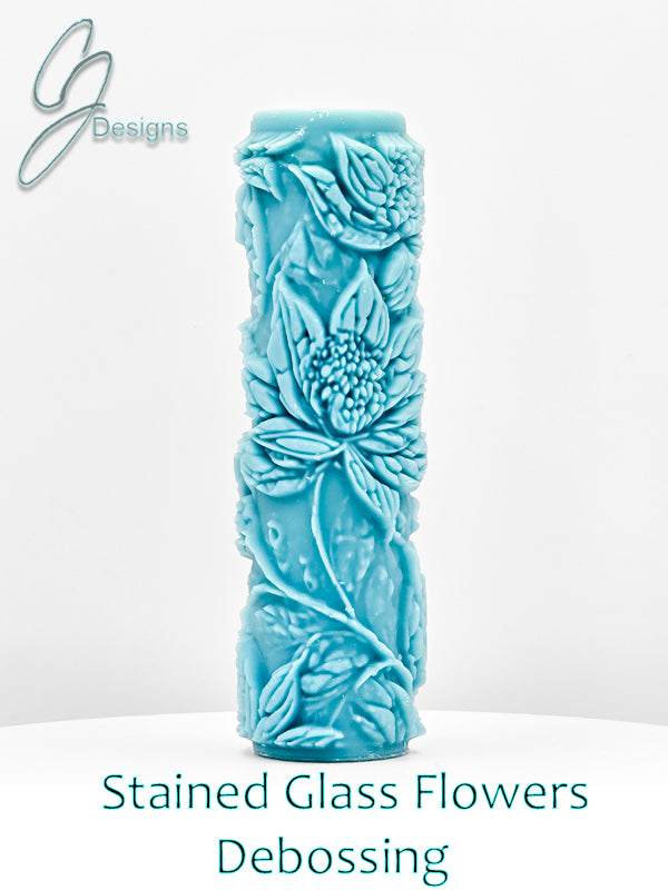 Stained Glass Flowers Deep Impression Texture Rollers
