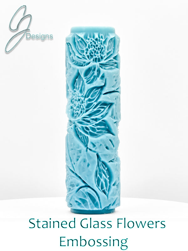 Stained Glass Flowers Deep Impression Texture Rollers