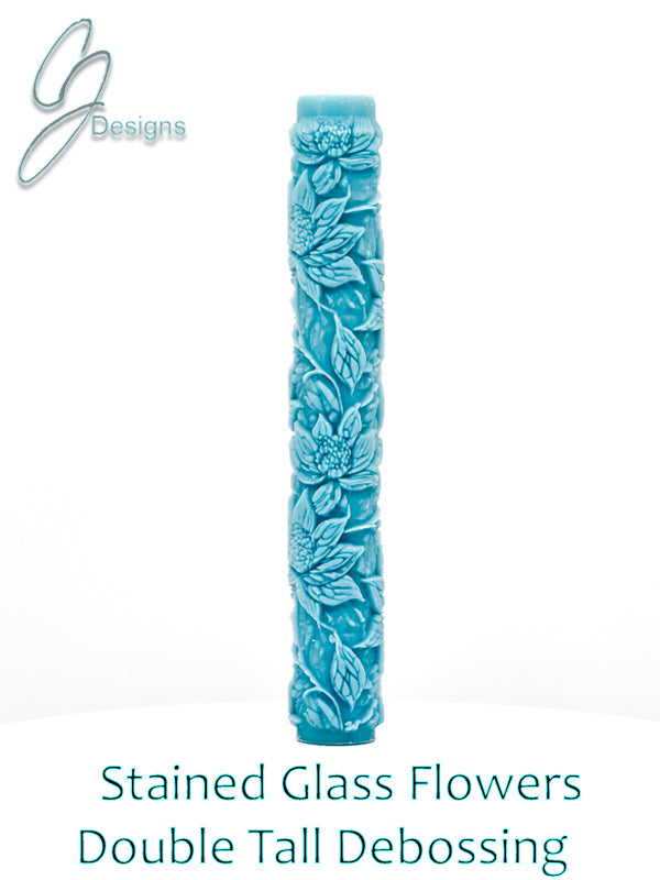 Stained Glass Flowers Deep Impression Texture Rollers