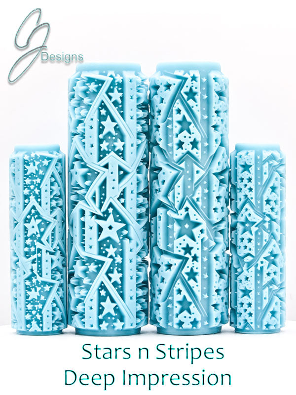 Stars and Stripes Deep Impression Texture Roller