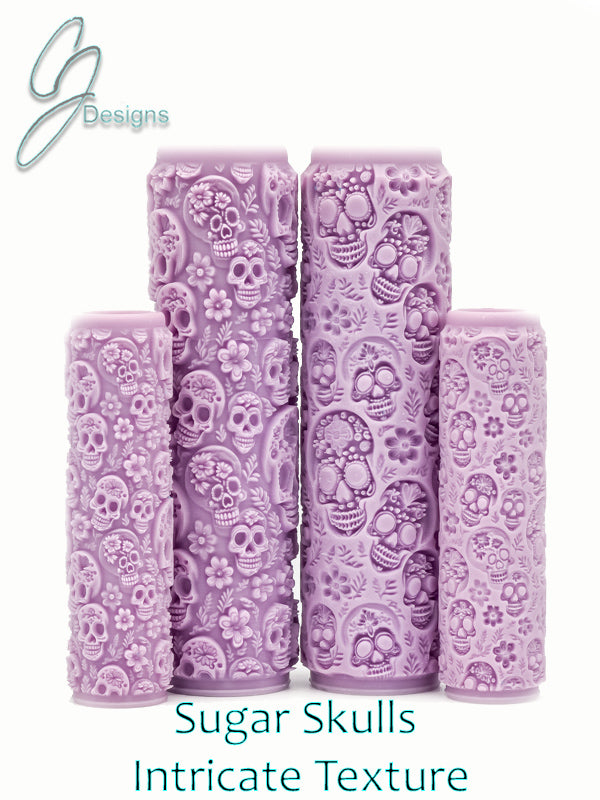 Sugar Skulls Intricate Detail Texture Roller