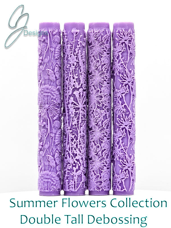 Summer Flowers Collection Intricate Detail Texture Rollers