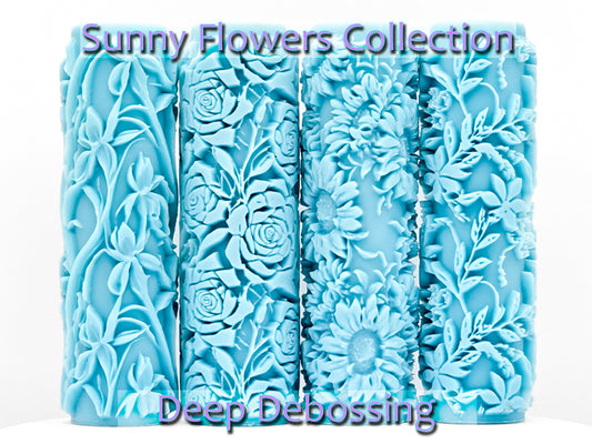 Sunny Flowers Collection Deep Impression Texture Rollers