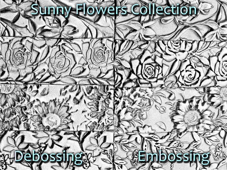 Sunny Flowers Collection Deep Impression Texture Rollers