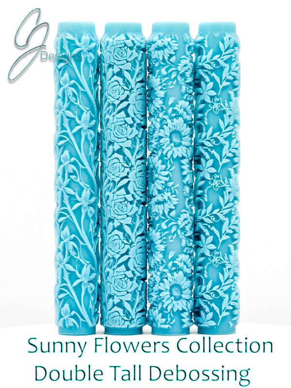 Sunny Flowers Collection Deep Impression Texture Rollers