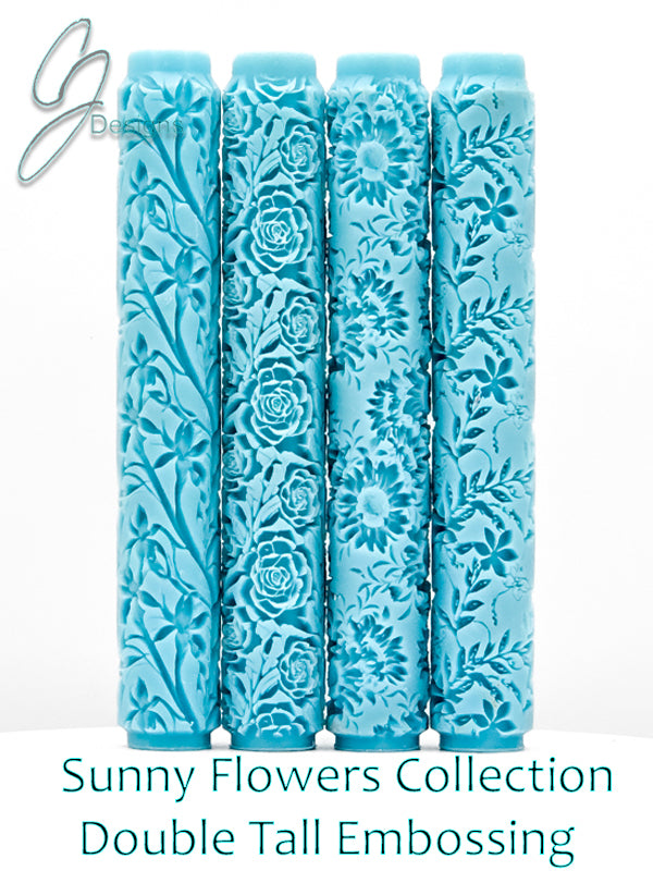Sunny Flowers Collection Deep Impression Texture Rollers