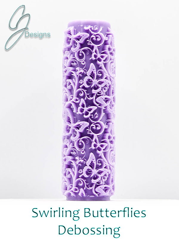 Swirling Butterflies Intricate Detail Texture Roller