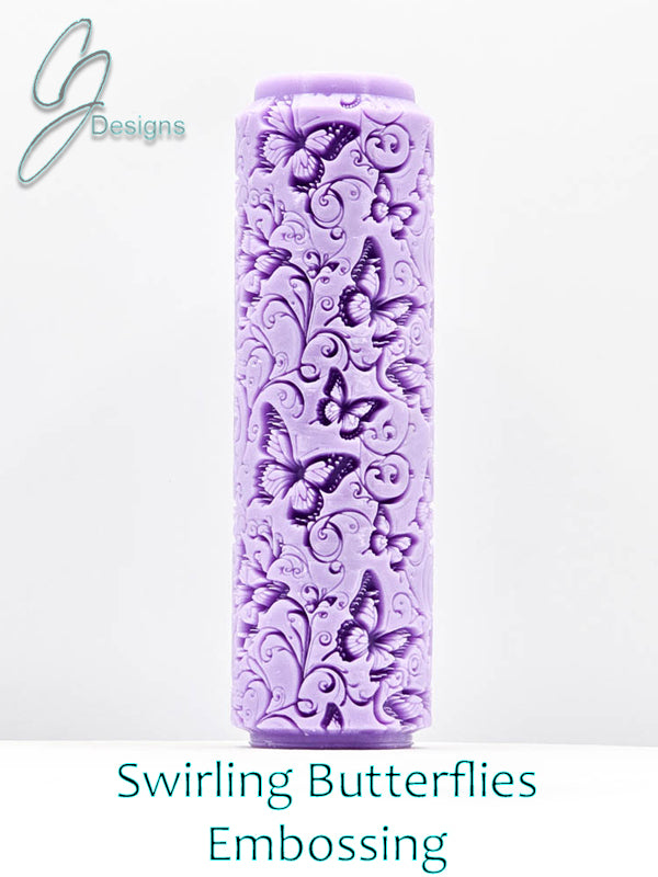 Swirling Butterflies Intricate Detail Texture Roller