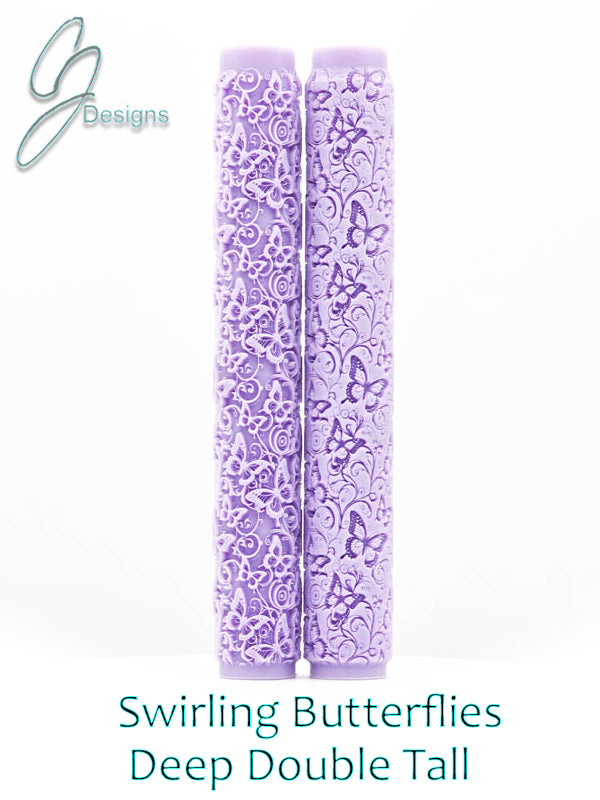 Swirling Butterflies Intricate Detail Texture Roller