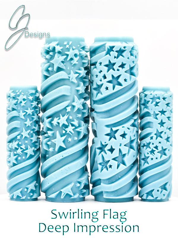 Swirling Flag Deep Impression Texture Roller