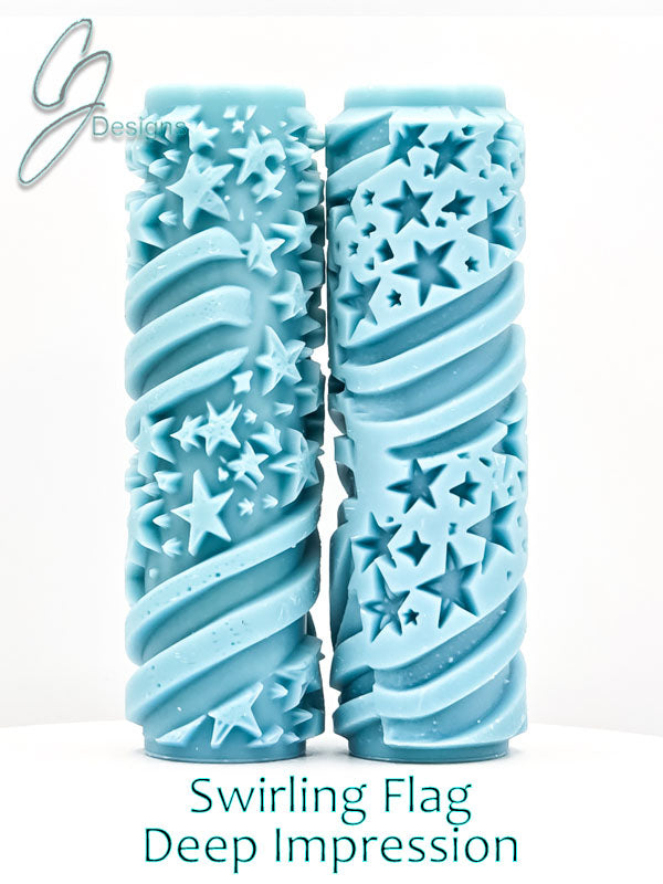 Swirling Flag Deep Impression Texture Roller