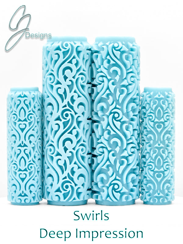 Swirls Deep Impression Texture Rollers