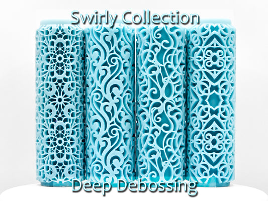 Swirly Collection Deep Impression Texture Rollers