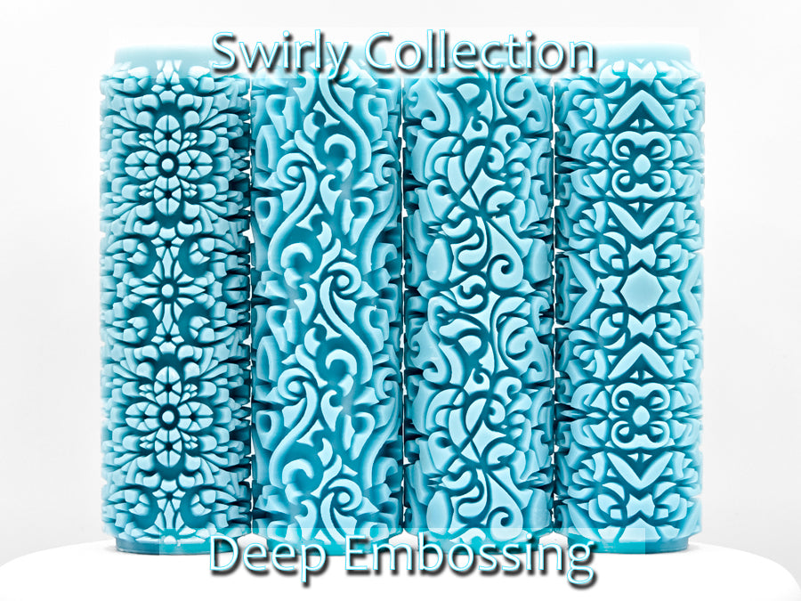 Swirly Collection Deep Impression Texture Rollers