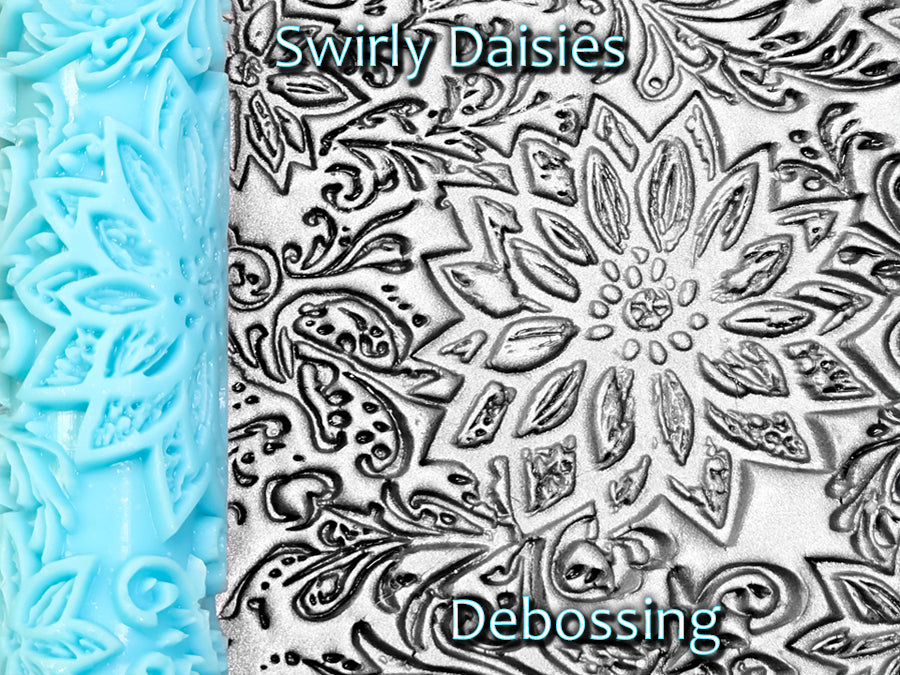 Swirly Daisies Deep Impression Texture Rollers