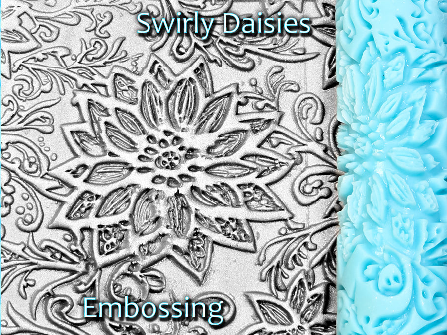 Swirly Daisies Deep Impression Texture Rollers