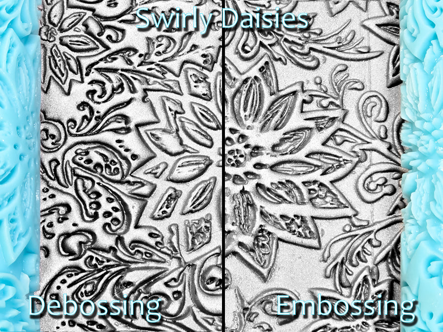 Swirly Daisies Deep Impression Texture Rollers