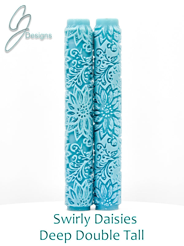 Swirly Daisies Deep Impression Texture Rollers