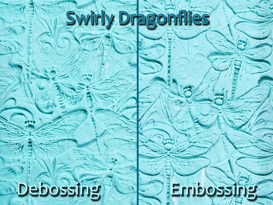Swirly Dragonflies Intricate Detail Texture Roller