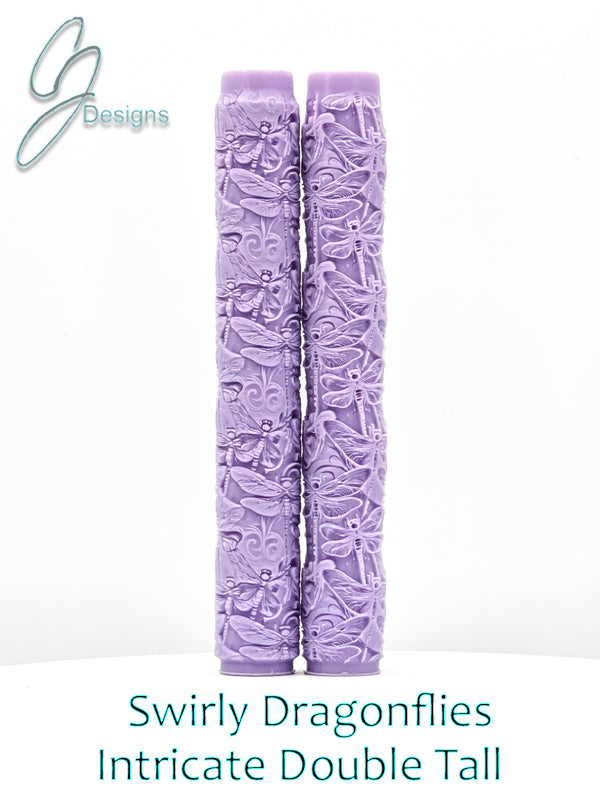 Swirly Dragonflies Intricate Detail Texture Roller