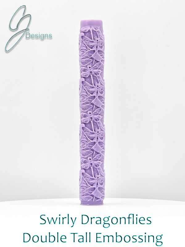 Swirly Dragonflies Intricate Detail Texture Roller