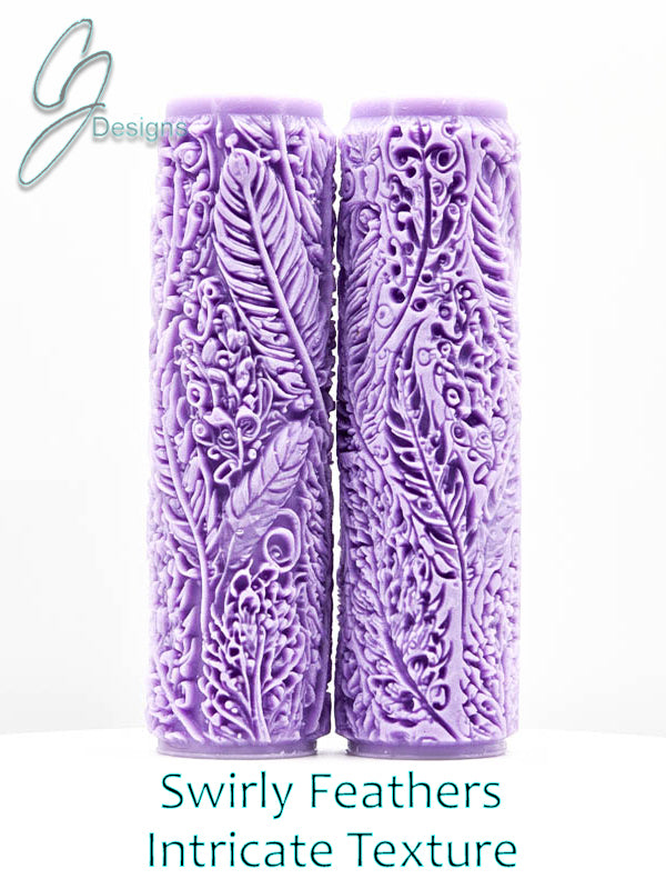Swirly Feathers Intricate Detail Texture Roller
