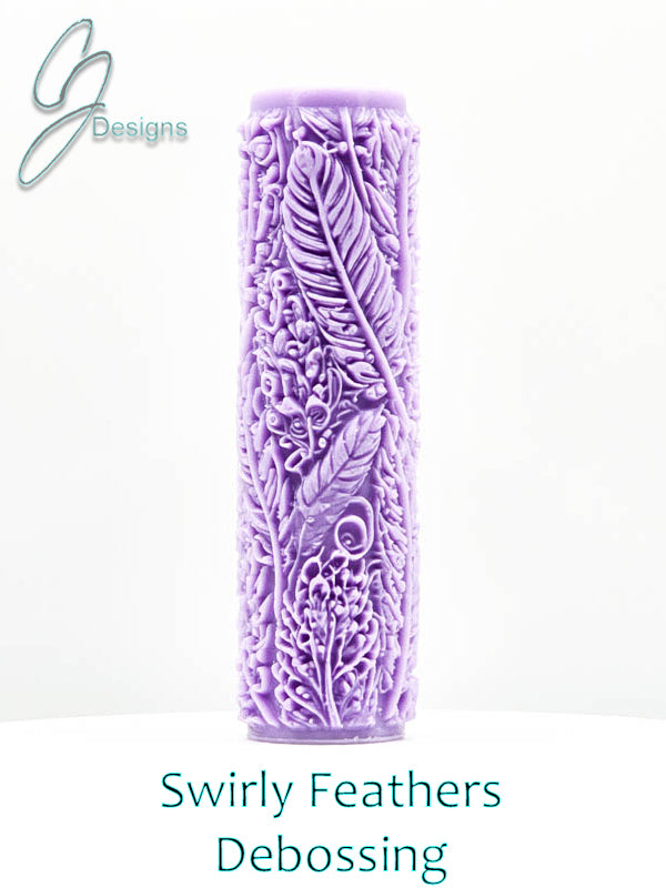 Swirly Feathers Intricate Detail Texture Roller