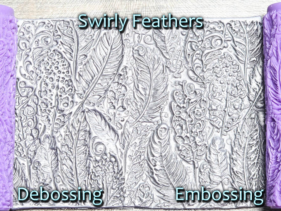 Swirly Feathers Intricate Detail Texture Roller