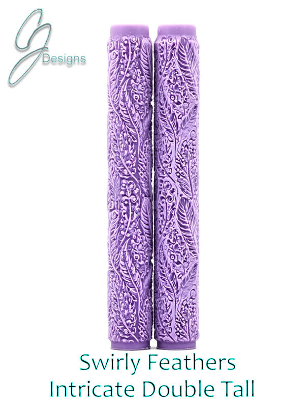 Swirly Feathers Intricate Detail Texture Roller