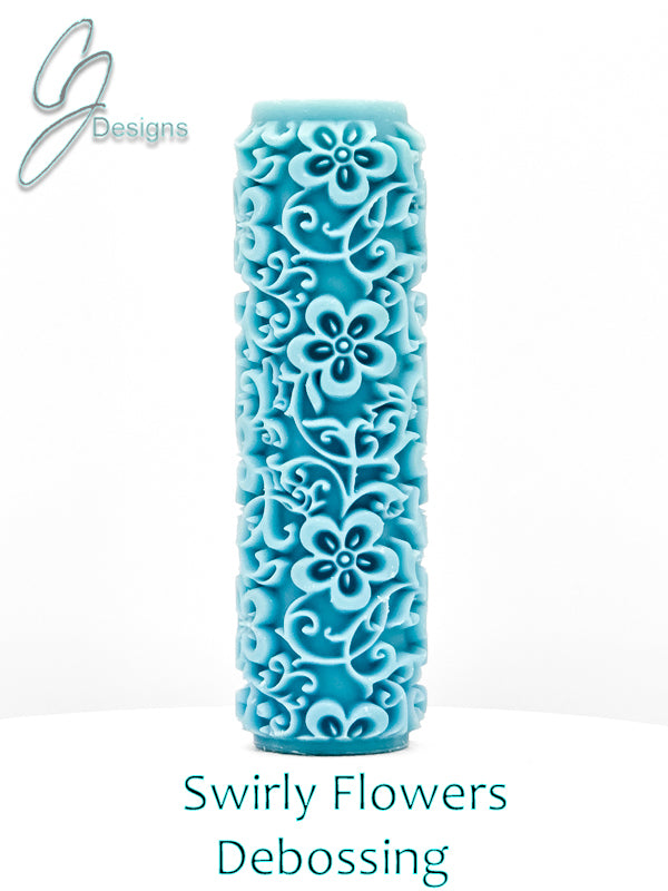 Swirly Flowers Flowers Deep Impression Texture Rollers