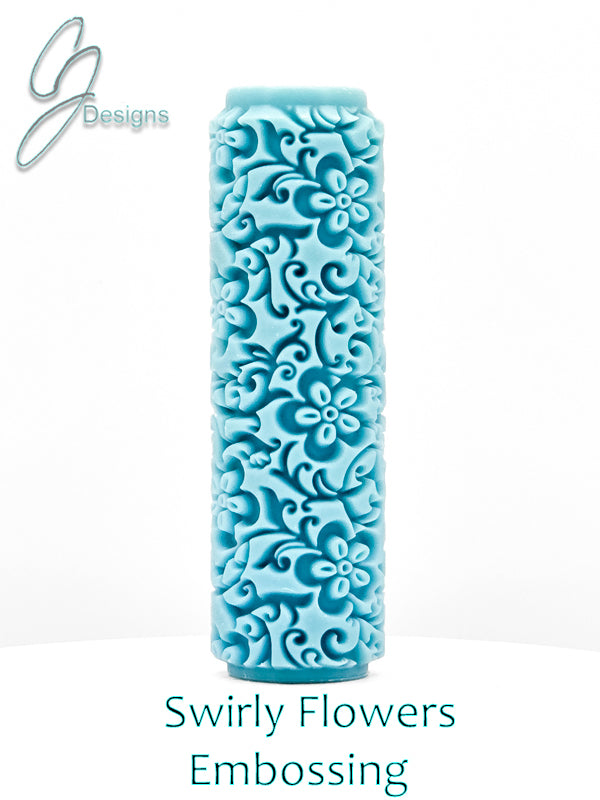 Swirly Flowers Flowers Deep Impression Texture Rollers